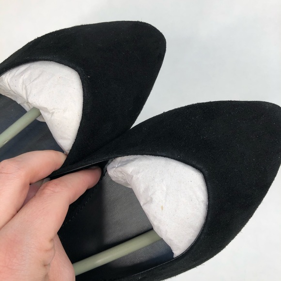 Part&Parcel Black Suede Pointed Flats - Picture 8 of 9